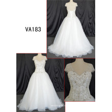 Shining Wedding Dress Backless com vestido de noiva vestido de baile